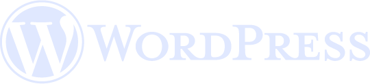 Wordpress logo i lyseblå