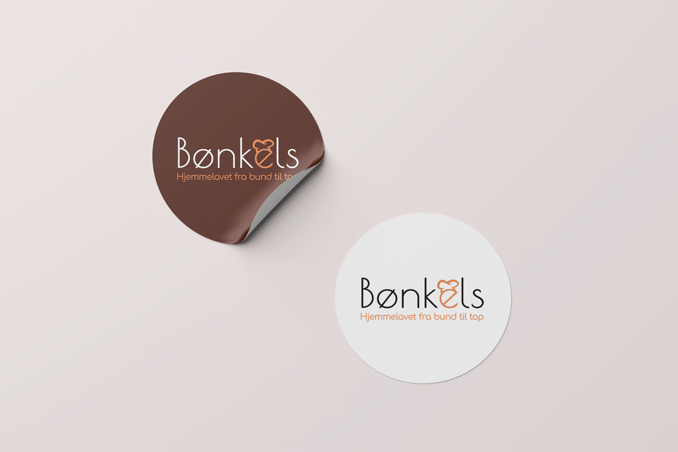 Bønkels logo på klistermærker