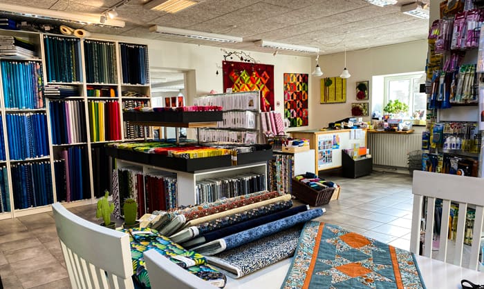 Inde i Thy Patchwork butik
