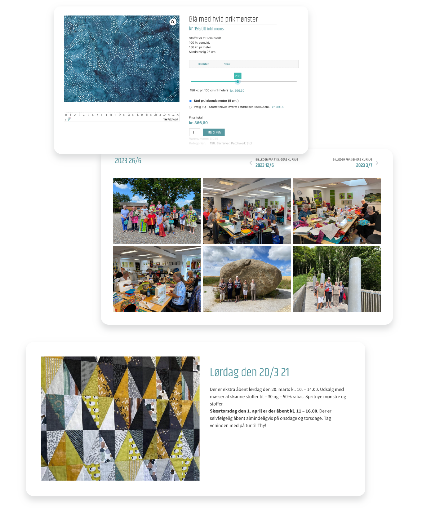 Mockup af Thy Patchwork Wordpress hjemmeside