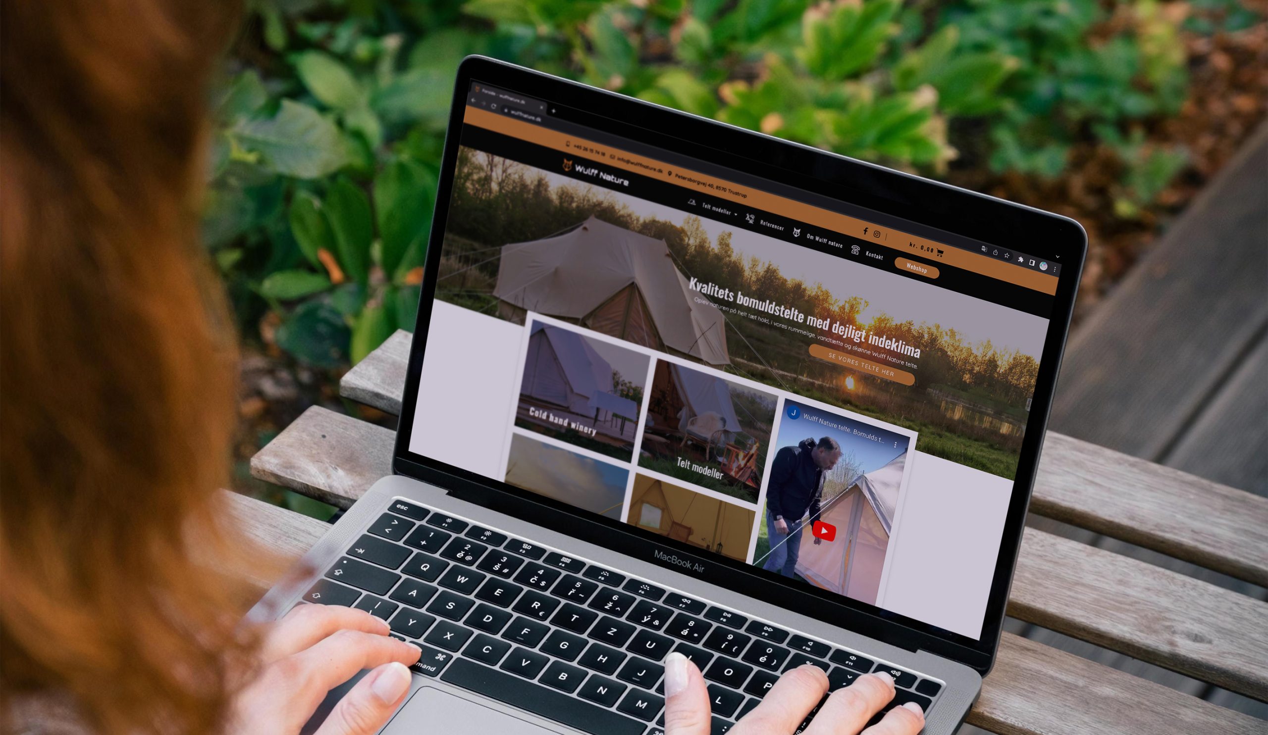 Mockup af Wulff Natures Woocommerce webshop