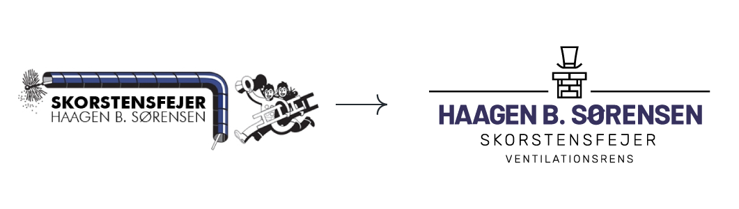 redesign af Skorstensfejer Haagens logo